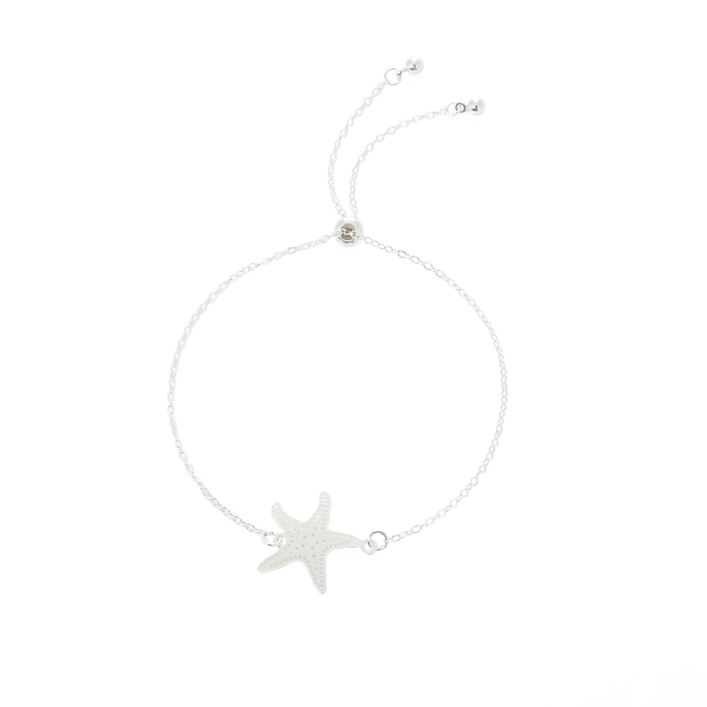New Simple Fashion Jewelry Starfish Element Sky Blue Luminous Silver Stretchable Adjustable Bracelet Jewelry display picture 7