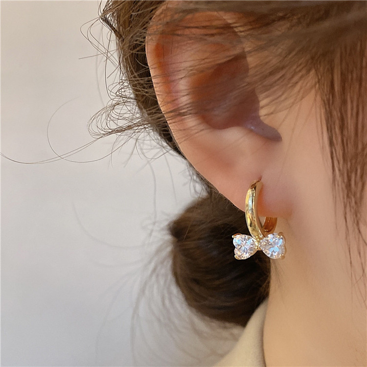 Fashion Bows Drill Geometric Alloy Earrings display picture 8