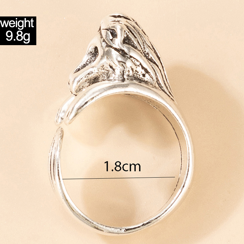 Exaggerated Retro Alloy Animal Lion Alloy Ring display picture 8
