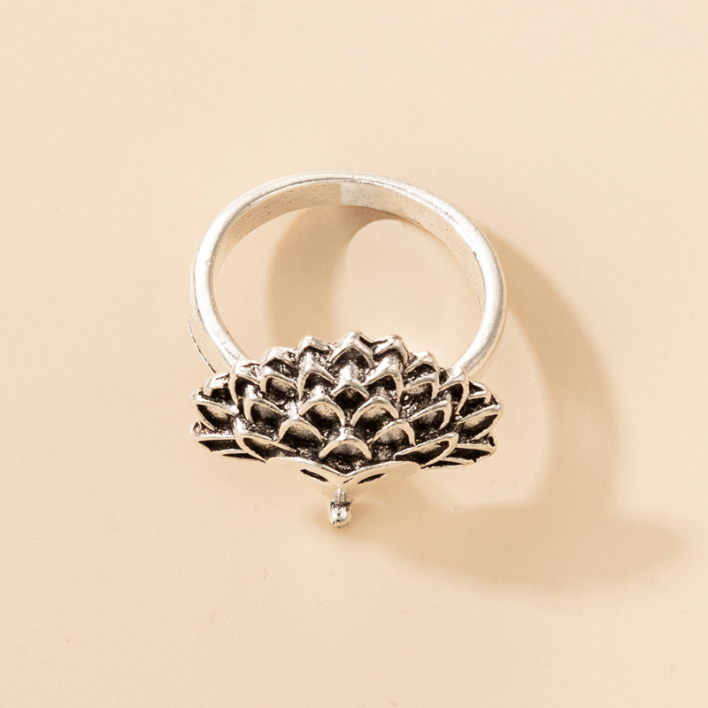 Exaggerated Retro Alloy Animal Lion Alloy Ring display picture 18