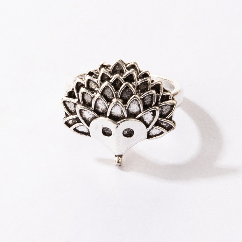 Exaggerated Retro Alloy Animal Lion Alloy Ring display picture 19