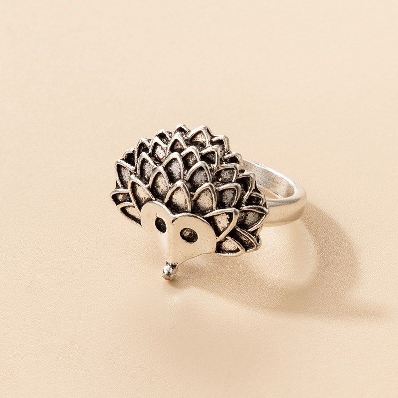 Exaggerated Retro Alloy Animal Lion Alloy Ring display picture 20