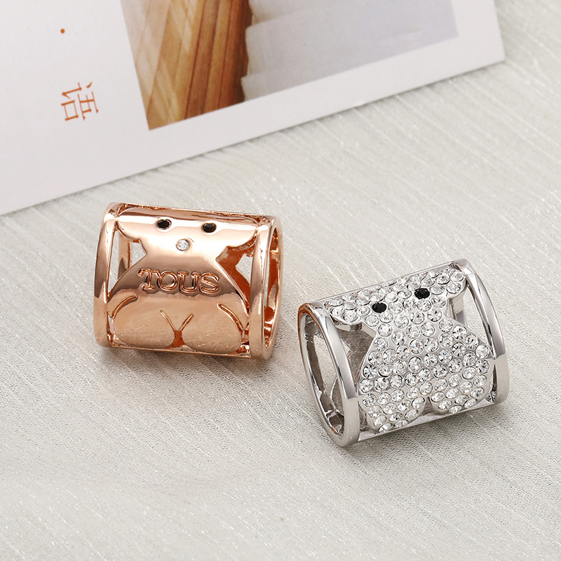 Fashionable Classic Copper Zircon Silk Scarf Buckle display picture 4