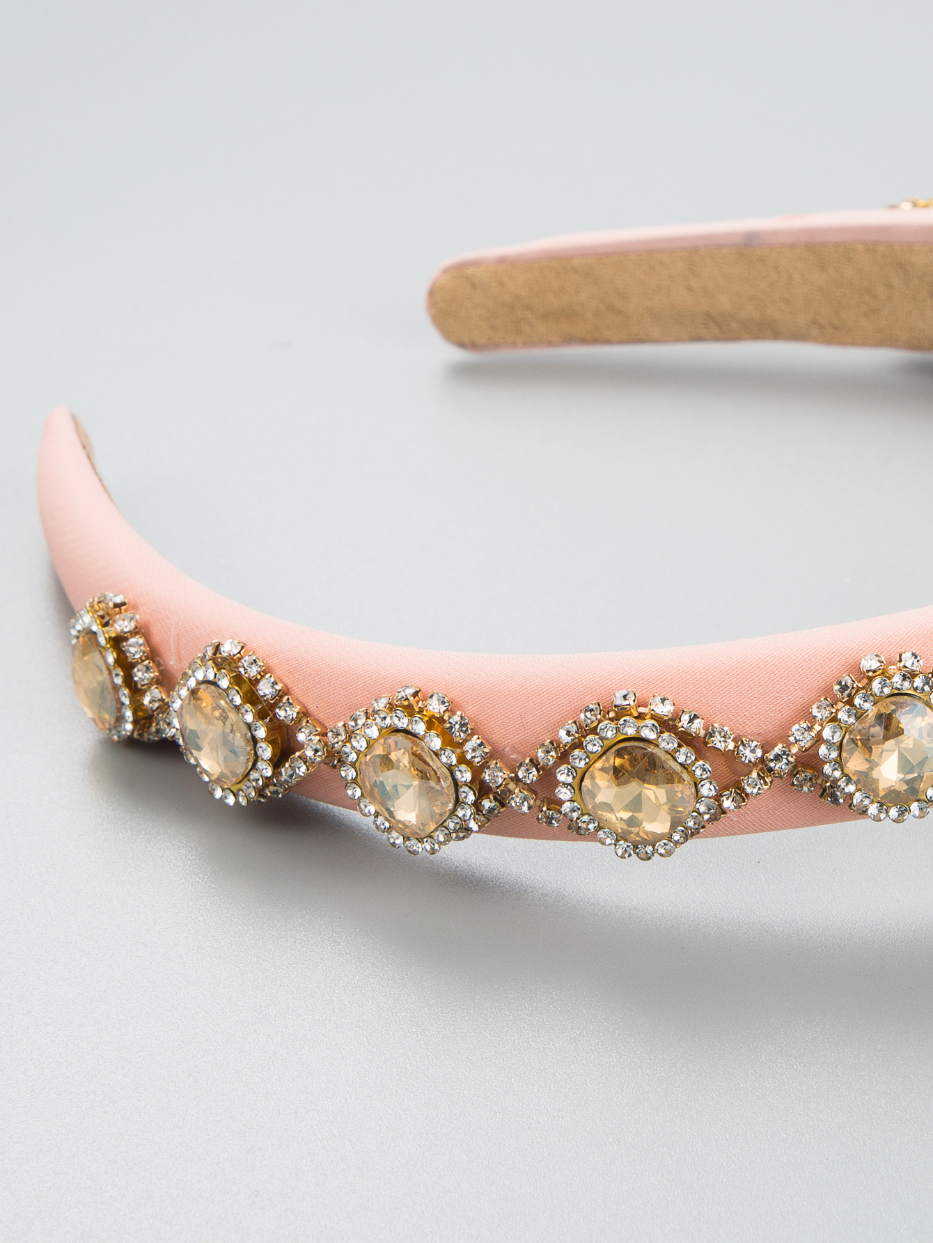 Spring New Gemstone Decoration Pink Headband display picture 4