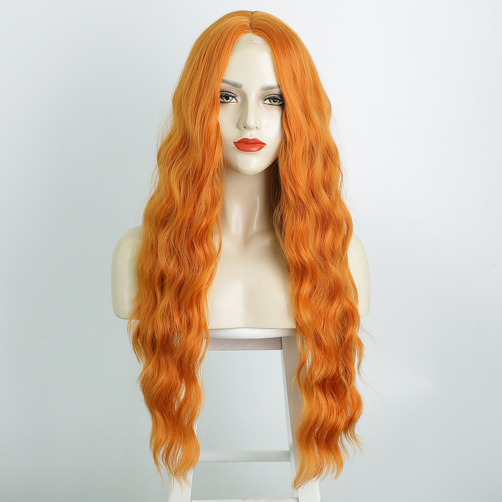 Women's Wig Long Curly Hair Fluffy Water Ripple Wig Headgear Wigs display picture 2