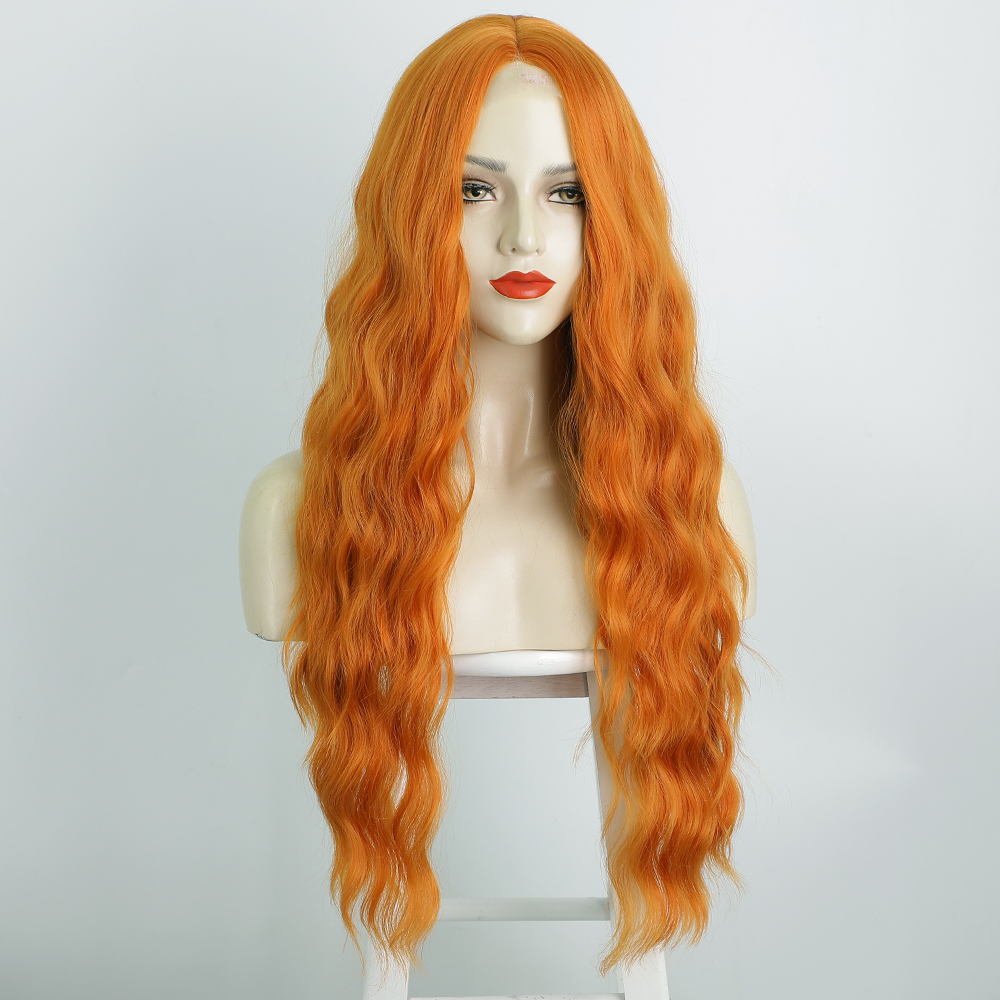 Women's Wig Long Curly Hair Fluffy Water Ripple Wig Headgear Wigs display picture 4