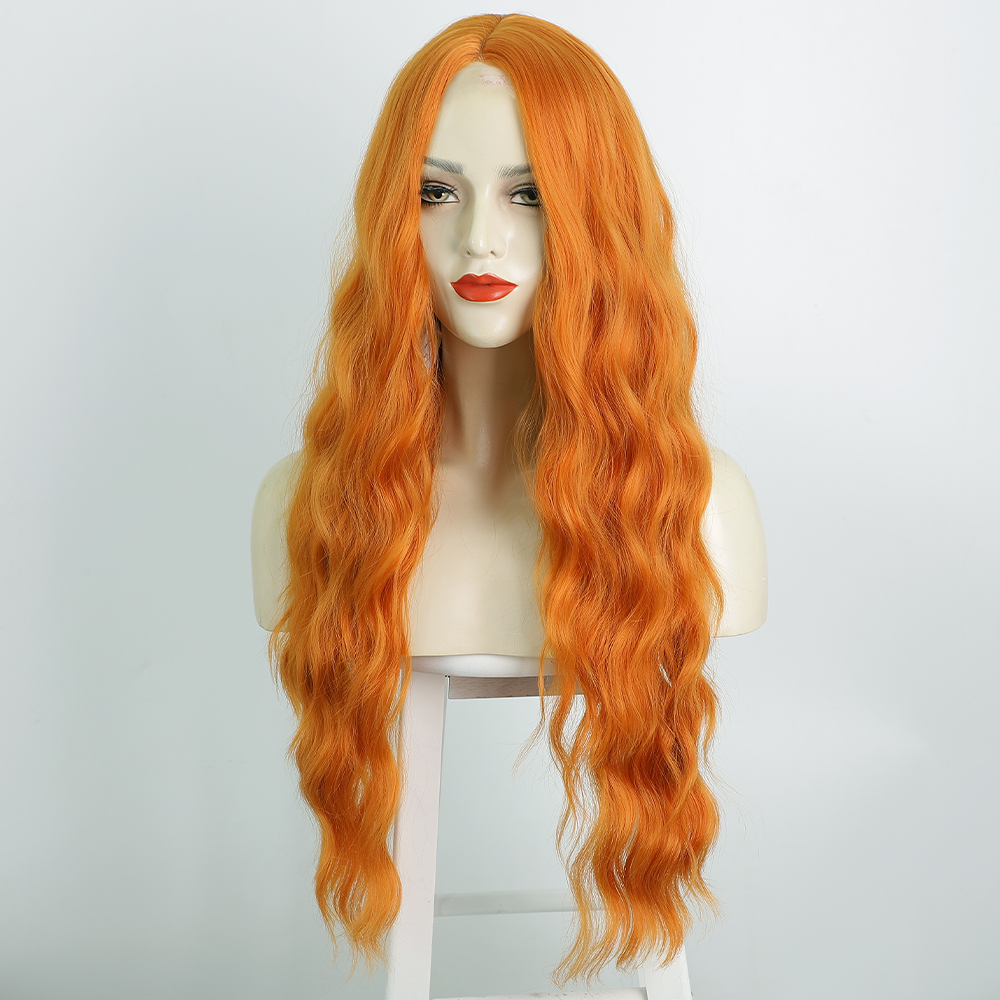 Women's Wig Long Curly Hair Fluffy Water Ripple Wig Headgear Wigs display picture 5