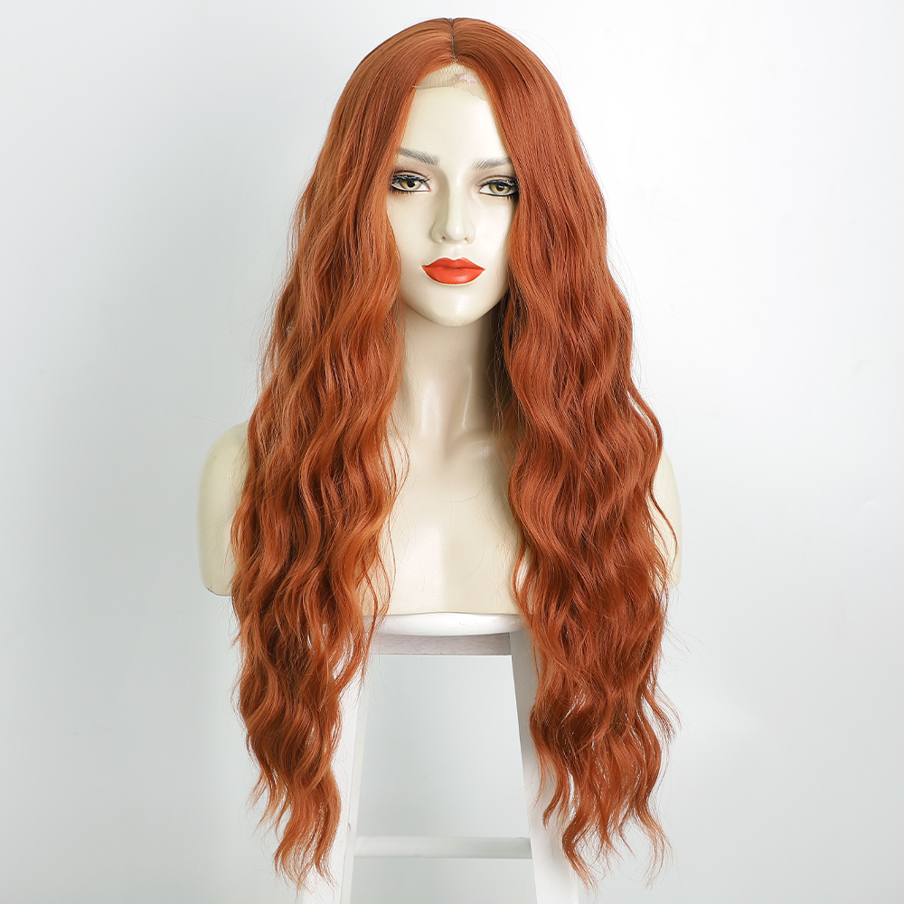 Women's Wig Lace Water Ripple Long Curly Hair Chemical Fiber Headgear display picture 2