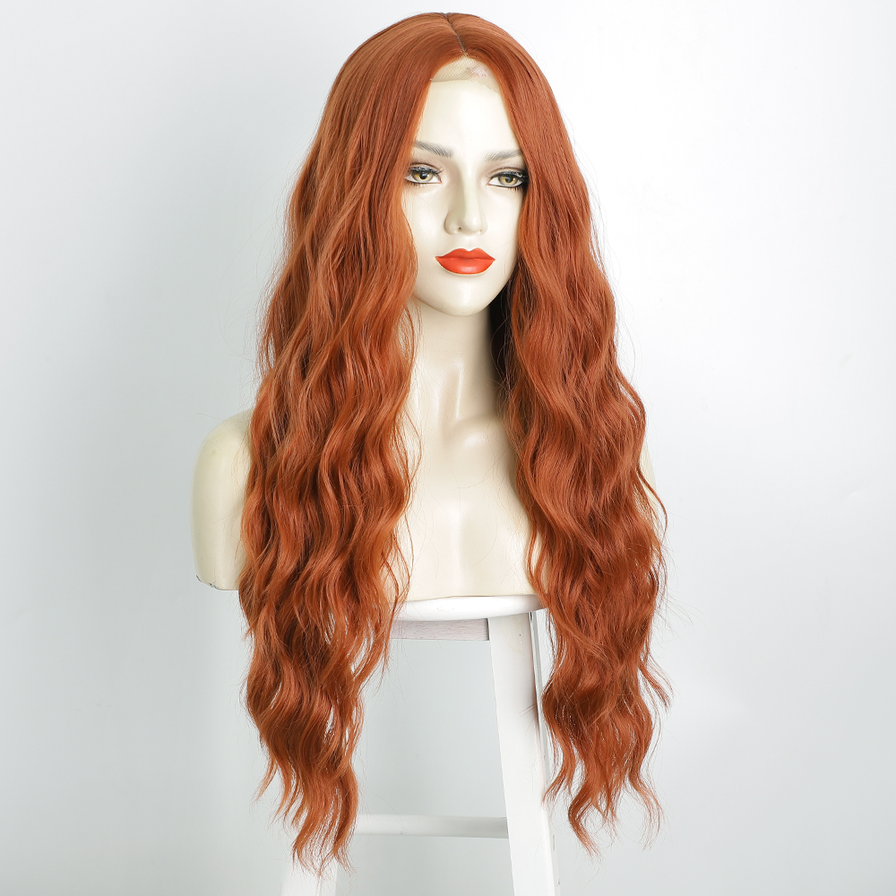 Women's Wig Lace Water Ripple Long Curly Hair Chemical Fiber Headgear display picture 4