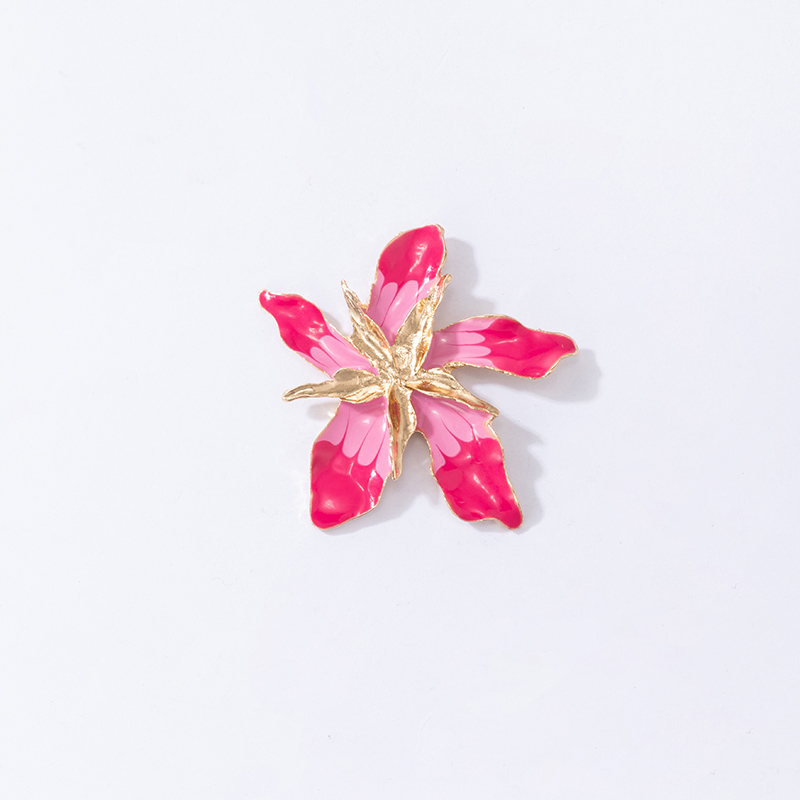 New Cross-border Popular Jewelry European And American Personality Exaggerated Multi-layer Alloy Dripping Oil Flower Flower Earrings Earrings display picture 14