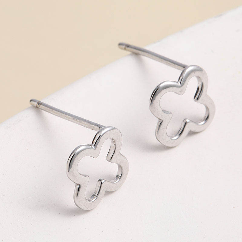 Light Luxury Small 925 Silver Stud Earrings display picture 3