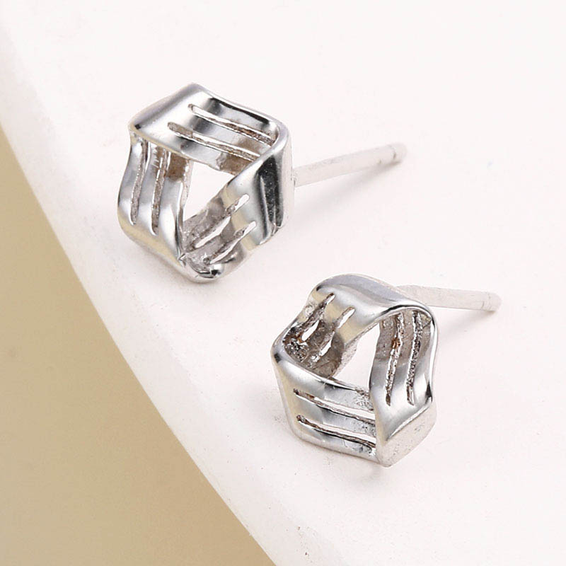 Light Luxury Small Niche 925 Silver Stud Earrings display picture 2