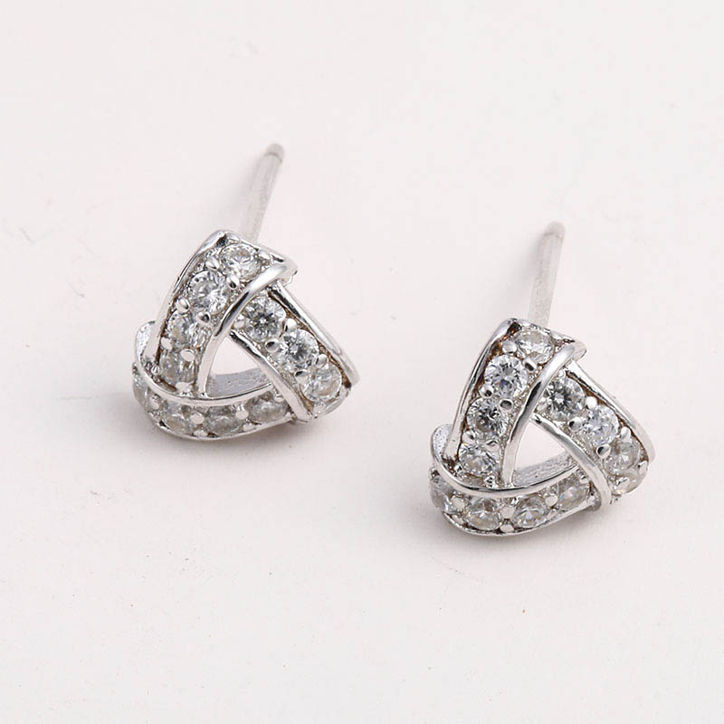 Temperamento Versión Coreana Luz Lujo Pequeño Nicho 925 Aretes De Plata display picture 3