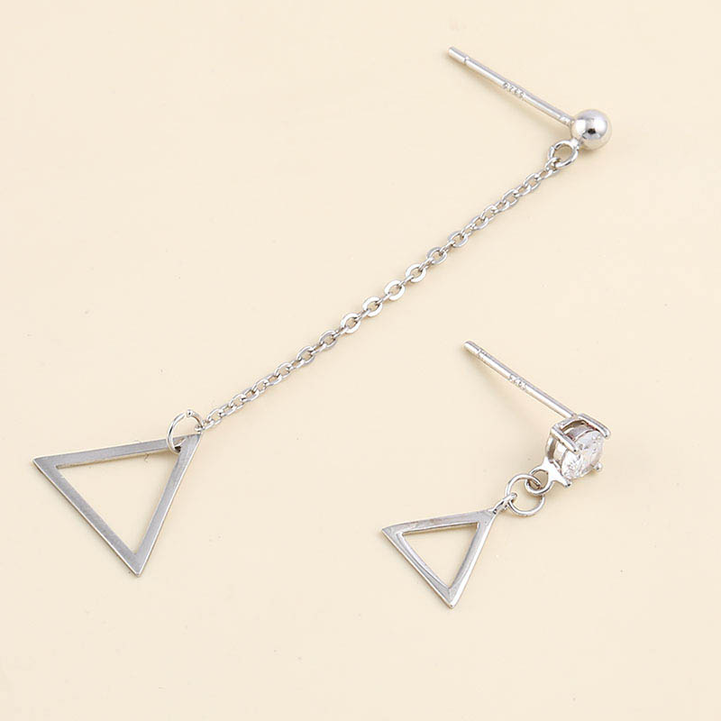 Simple Classic Temperament Niche Long 925 Silver Earrings display picture 2