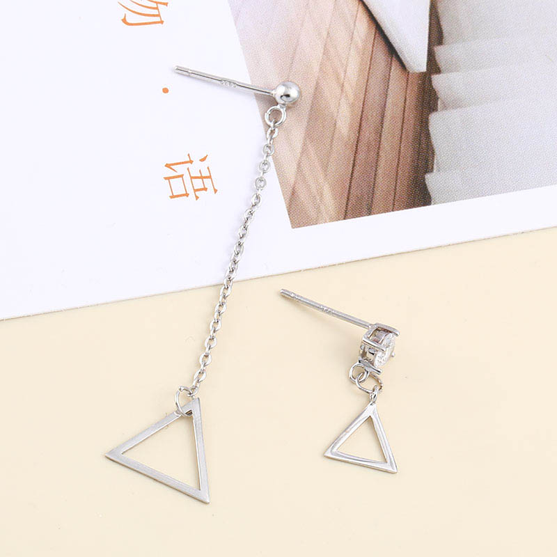 Simple Classic Temperament Niche Long 925 Silver Earrings display picture 3
