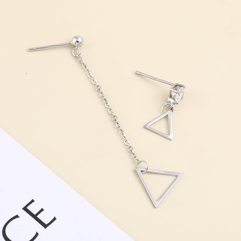 Simple Classic Temperament Niche Long 925 Silver Earrings display picture 4