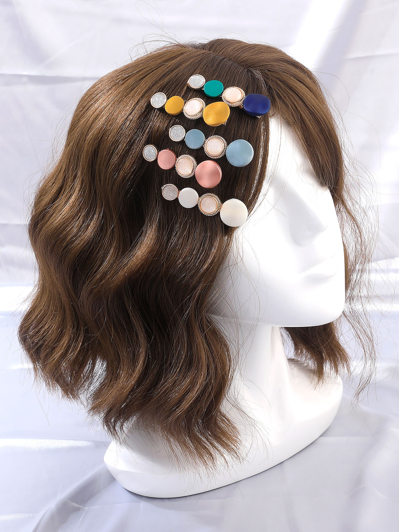 5 Piece Fashion Five Color Stone Creative Hair Clip Set display picture 3