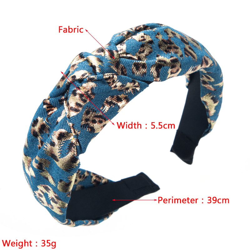 Korean Style Knotted Print Fabric Headband display picture 1