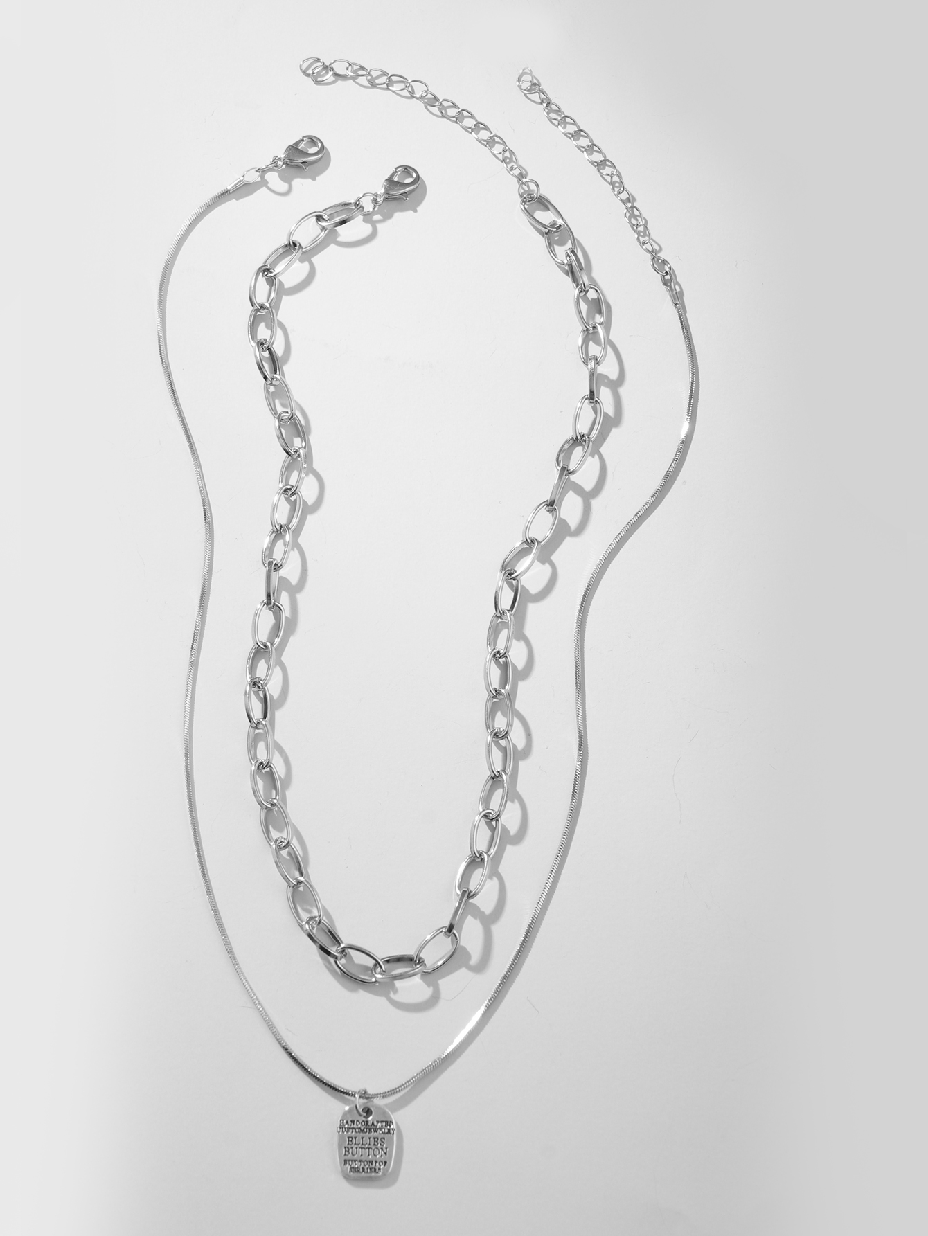 Fashion Multi-layer Square Pendant Necklace display picture 1