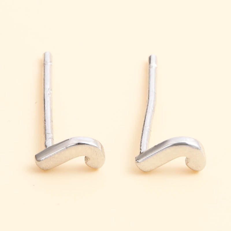 Fashion Small Letter J 925 Silver Stud Earrings display picture 3