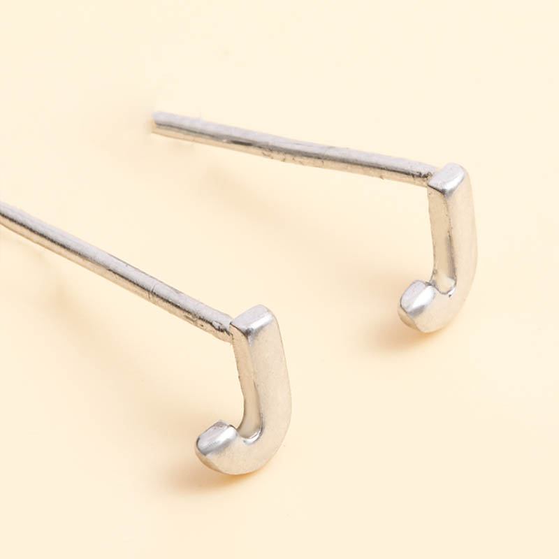 Fashion Small Letter J 925 Silver Stud Earrings display picture 4