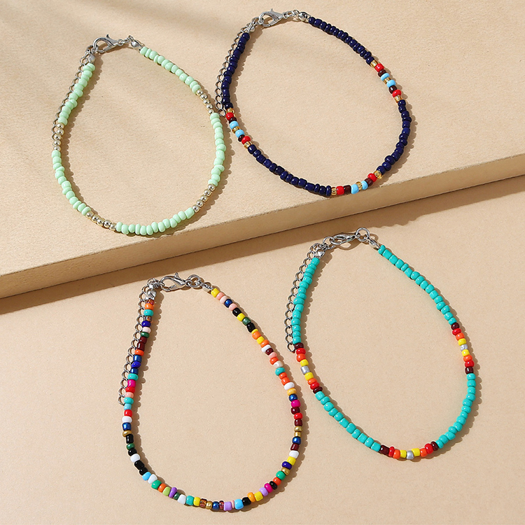 Ethnic Style Simple Colorful Miyuki Bead Anklet Set display picture 1