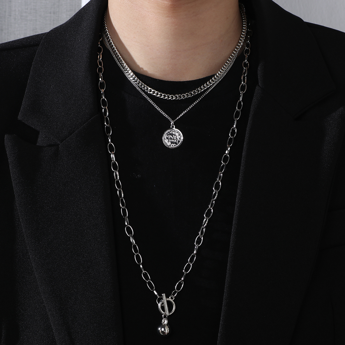 Hip-hop Geometric Alloy Plating Men's Necklace display picture 2