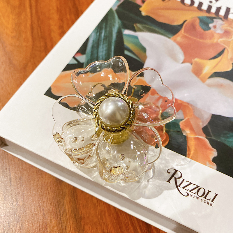 Einfache Mehrfarbige Perlenblumen-greiferclip-haarspange Großhandel display picture 8