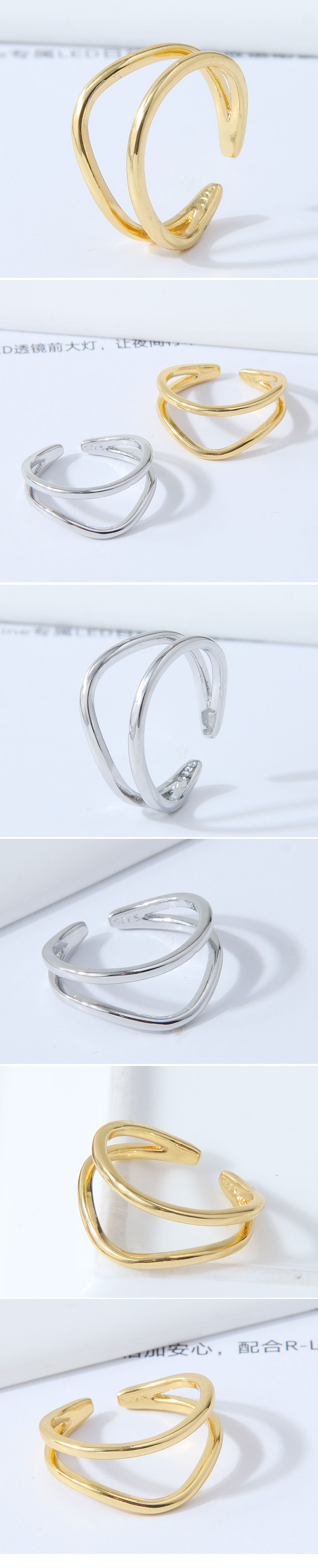 Mode Einfacher Süßer Offener Ring Aus Ol-kupfer display picture 1