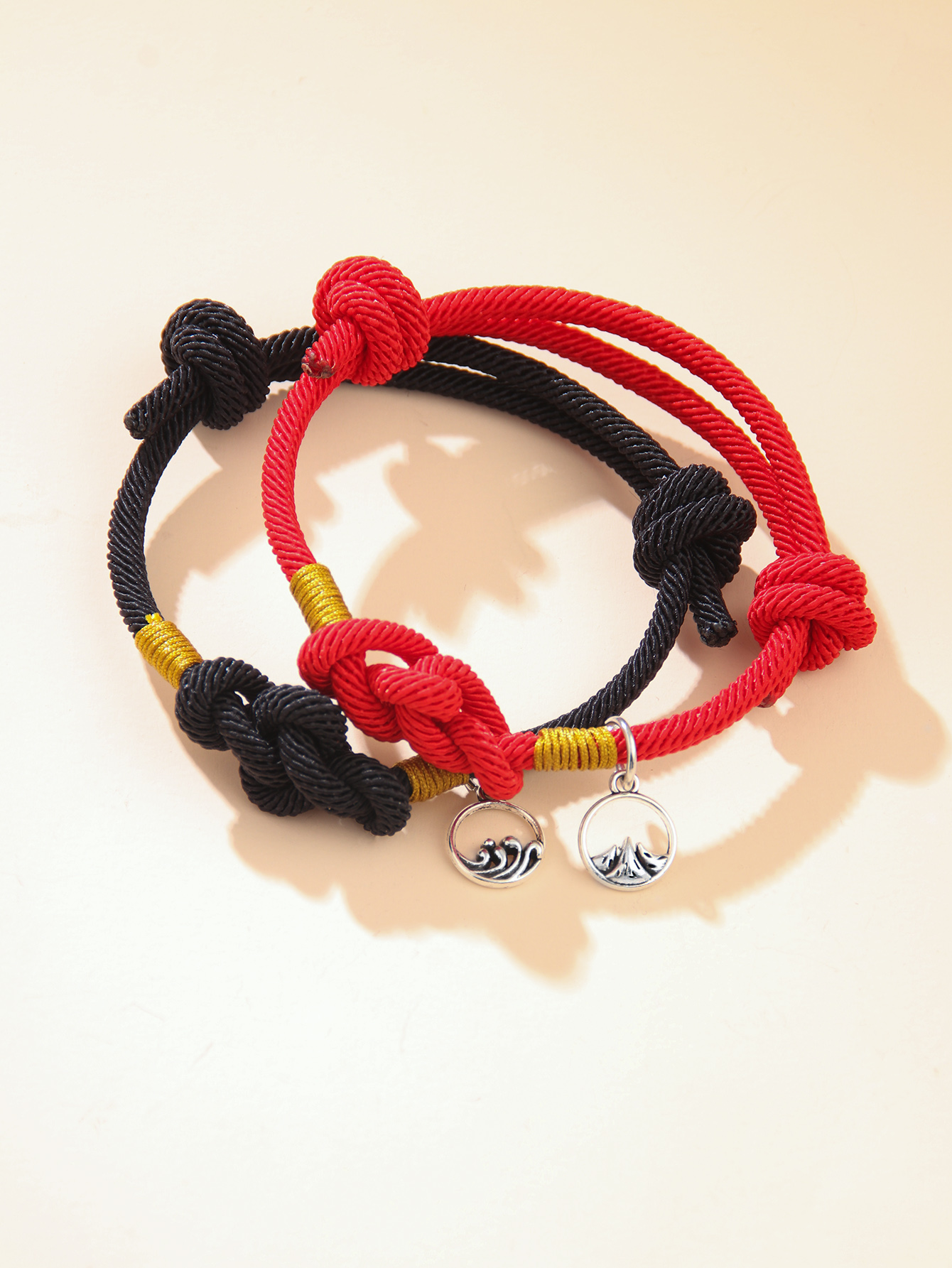 Couple Bracelets A Pair Men And Women Commemorative Gifts Knot Hand Rope display picture 1