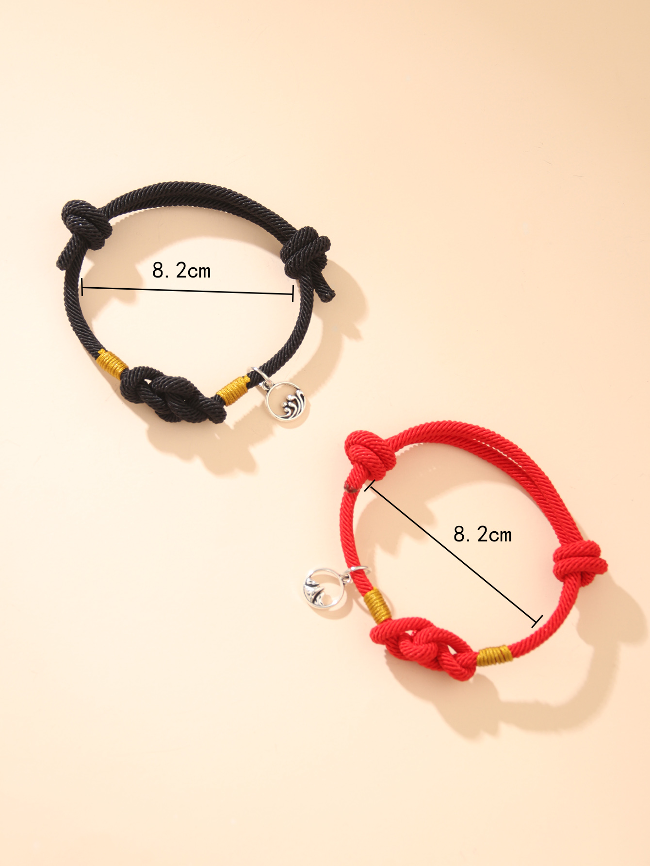 Couple Bracelets A Pair Men And Women Commemorative Gifts Knot Hand Rope display picture 2