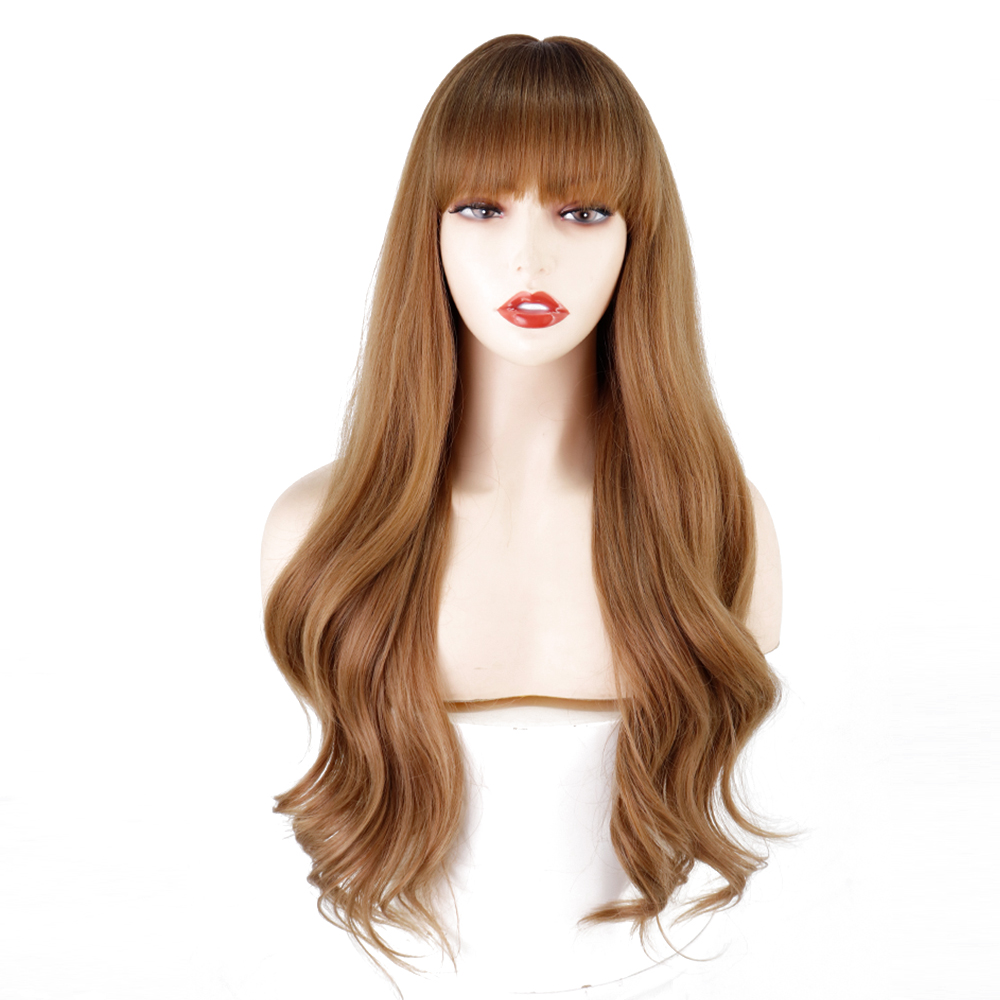 Ladies Wigs Gradient Two-color Chemical Fiber Long Curly Wigs display picture 3