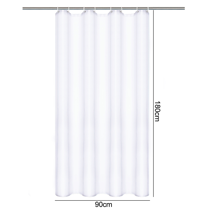 Thickened White Impermeable Cloth Plain Polyester Hotel Waterproof Partition Curtain90*180cm display picture 6