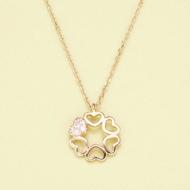 Fashion Simple Heart-shaped 925 Silver Necklace display picture 1