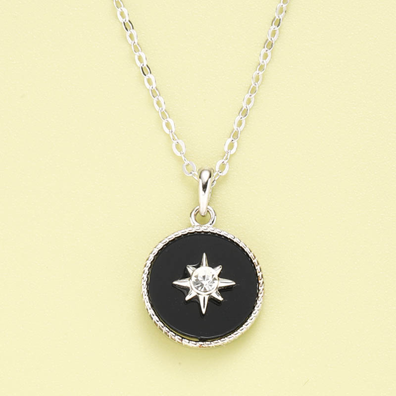 Collier En Argent 925 Avec Pendentif Étoile Classique À La Mode display picture 1