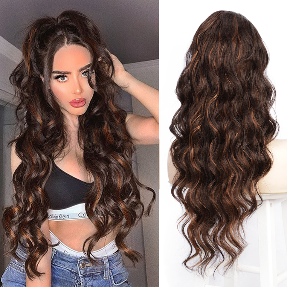 Ladies Wig High Temperature Silk Long Curly Hair Drawstring Ponytail Hair Extension Piece display picture 4
