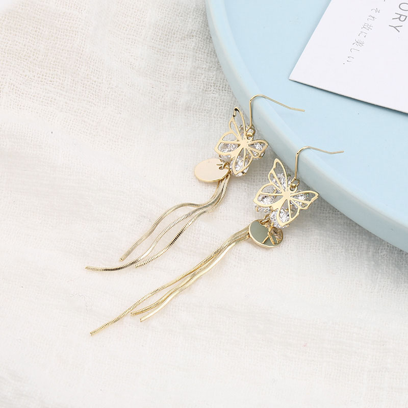 Boucles D'oreilles Temperament Fashion Long Butterfly Tassel display picture 5