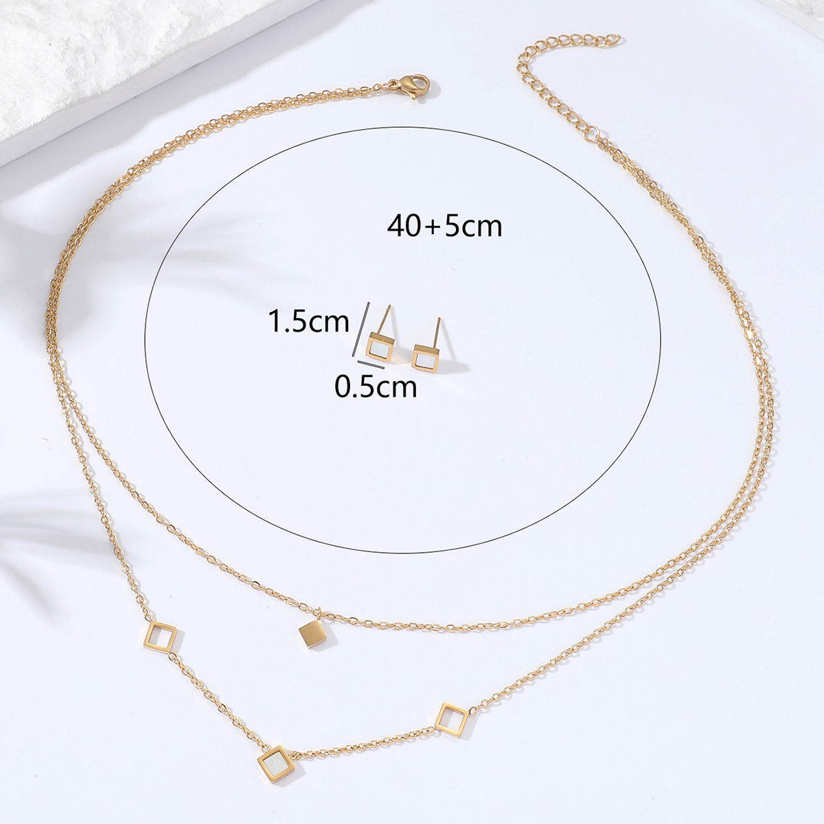201 Stainless Steel 18K Gold Plated Simple Style Geometric display picture 4