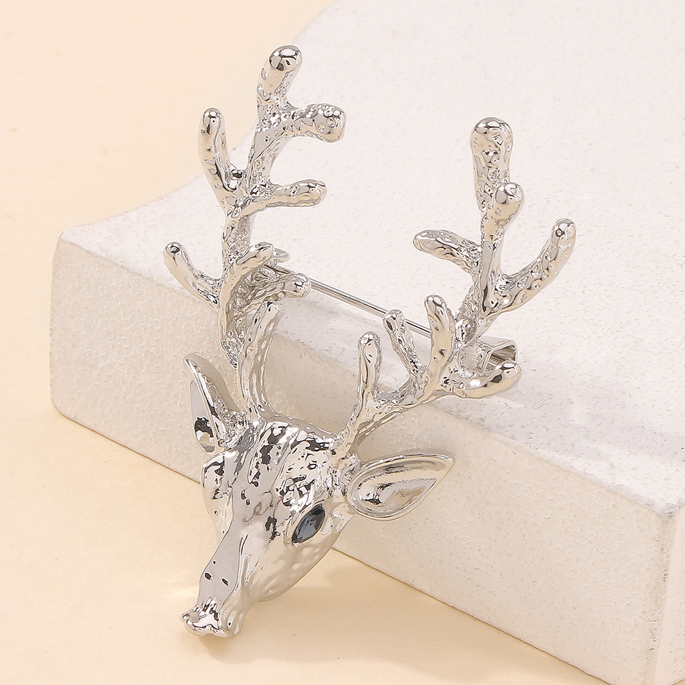 Fashion Geometric Deer Head Alloy Brooch Wholesale display picture 5