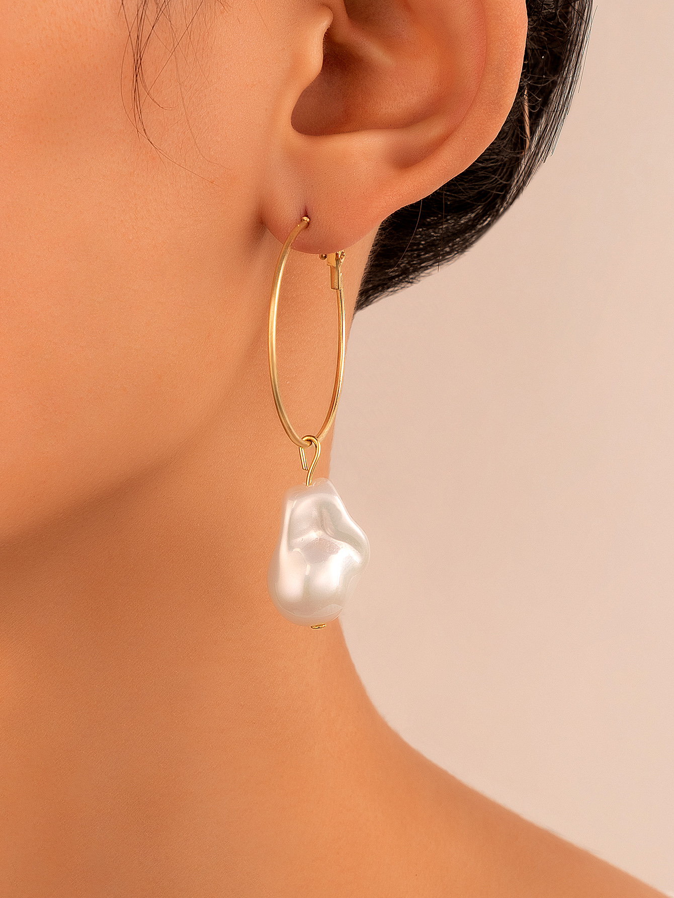 New Korean Fashion Geometric Pearl Long Tassel Alloy Earrings display picture 2