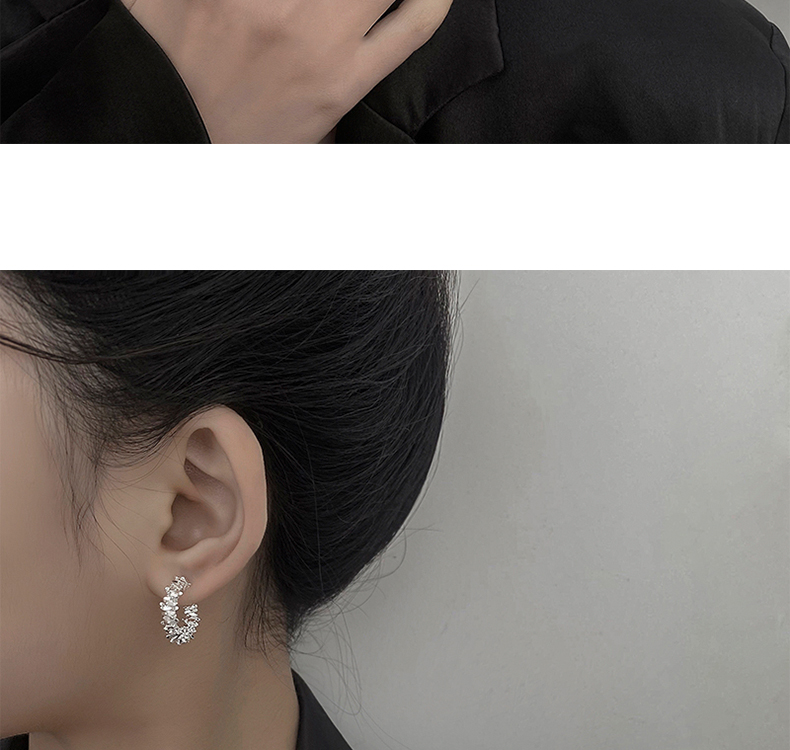 Simple Alloy Irregular C-shaped Small Earrings For Women display picture 3
