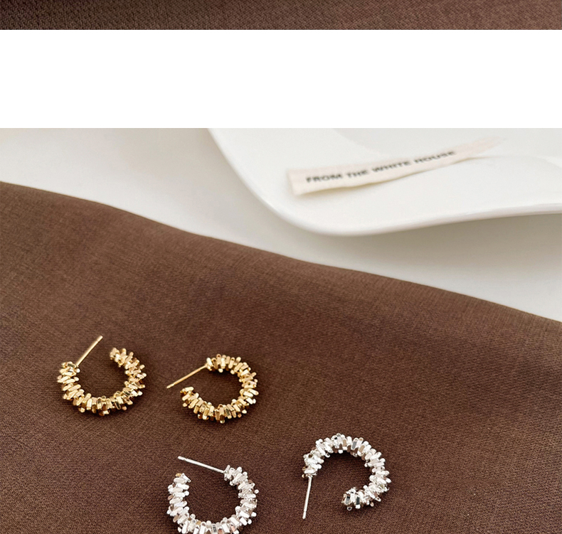 Simple Alloy Irregular C-shaped Small Earrings For Women display picture 8