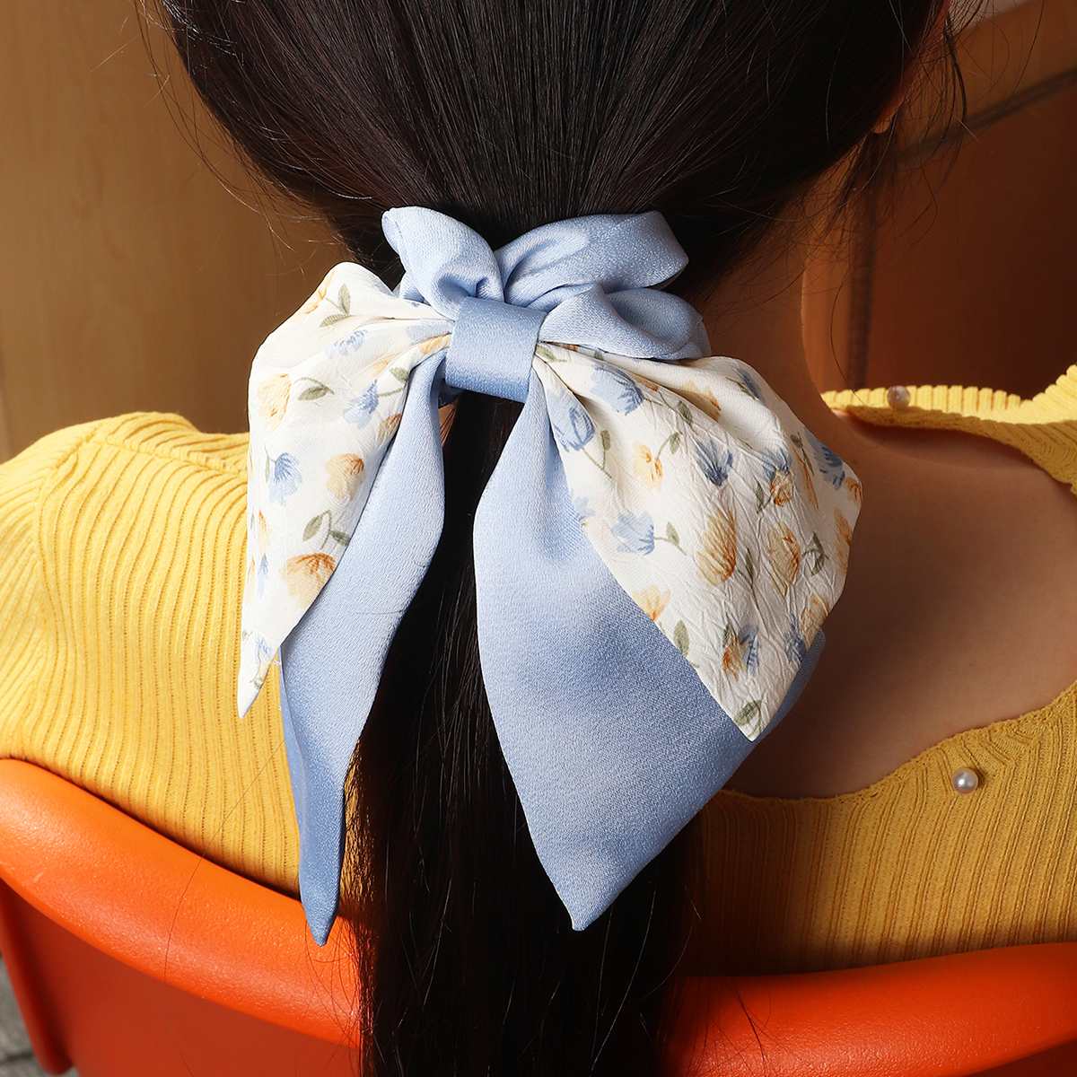 Fashion Printing Ribbon Bow Knot Hair Scrunchies display picture 1