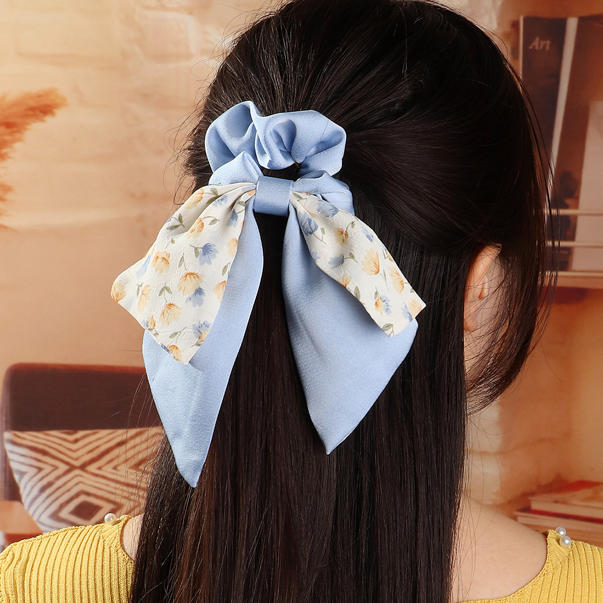 Fashion Printing Ribbon Bow Knot Hair Scrunchies display picture 2