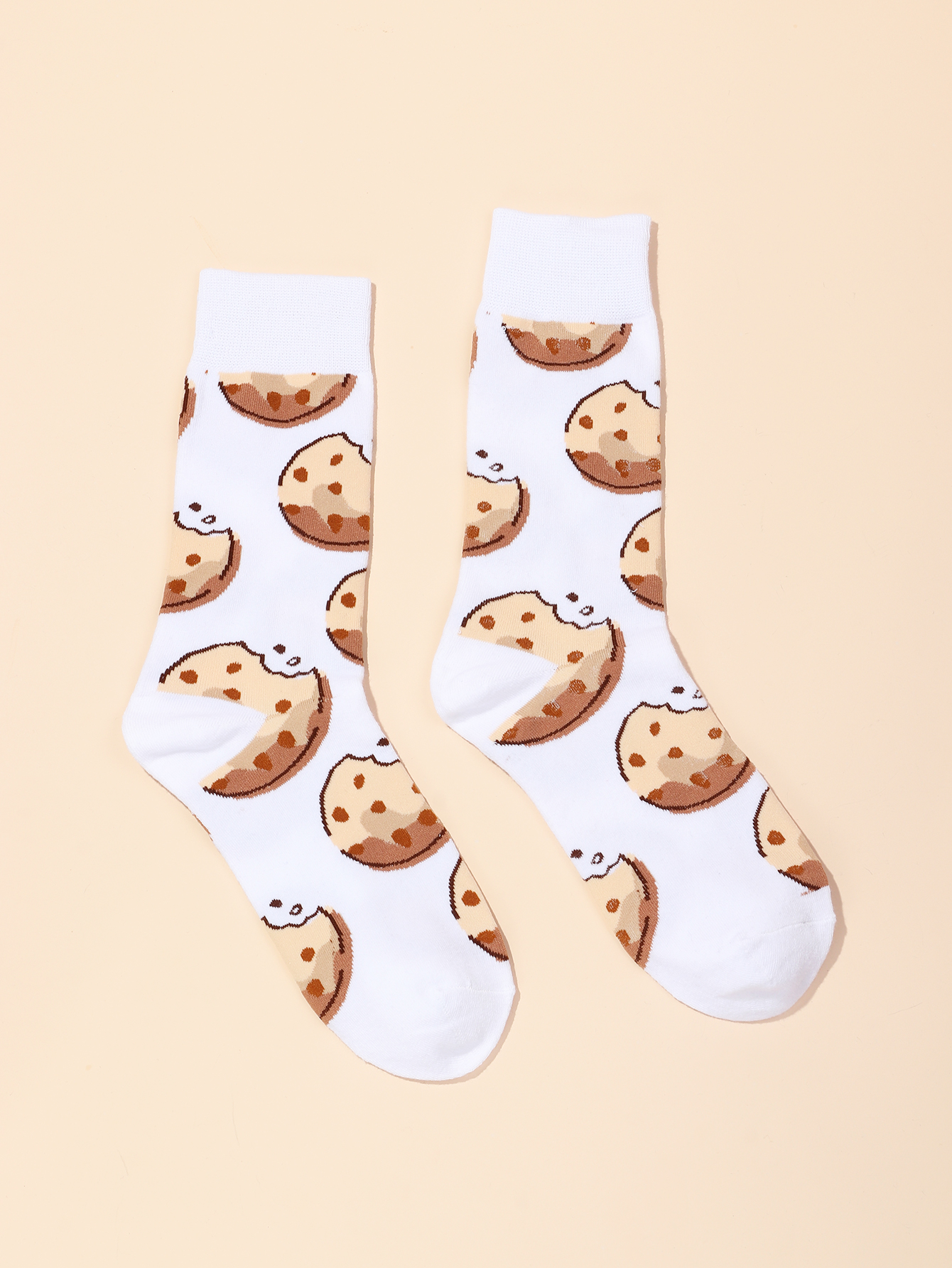 Fashion One Pair Men's Cookie Print Socks display picture 1