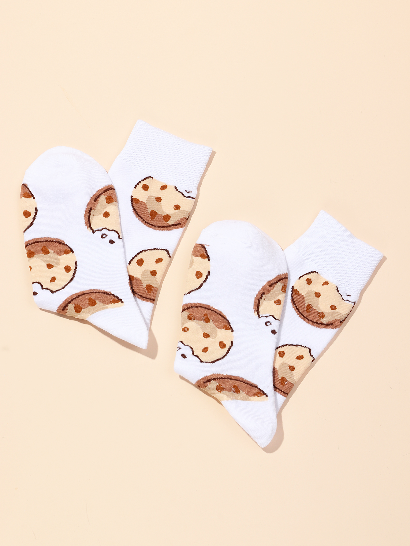 Fashion One Pair Men's Cookie Print Socks display picture 2