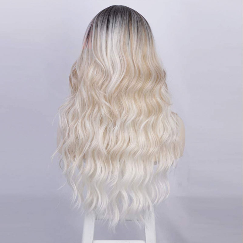 Fashion Long Curly Big Wave Chemical Fiber Headgear Wig display picture 3