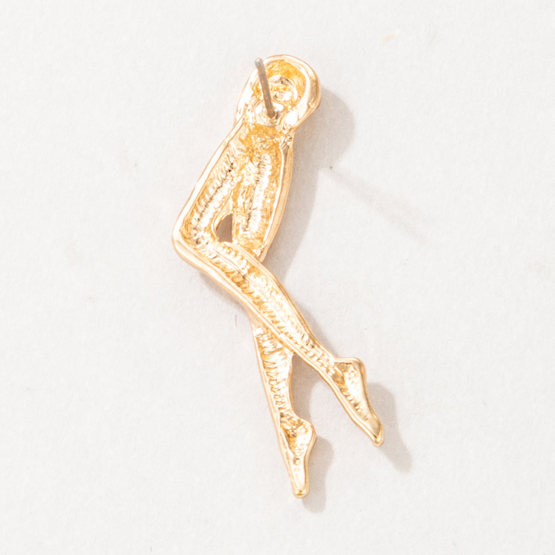 Exaggerated Alloy Women's Leg-shaped Irregular Alloy Earrings display picture 5