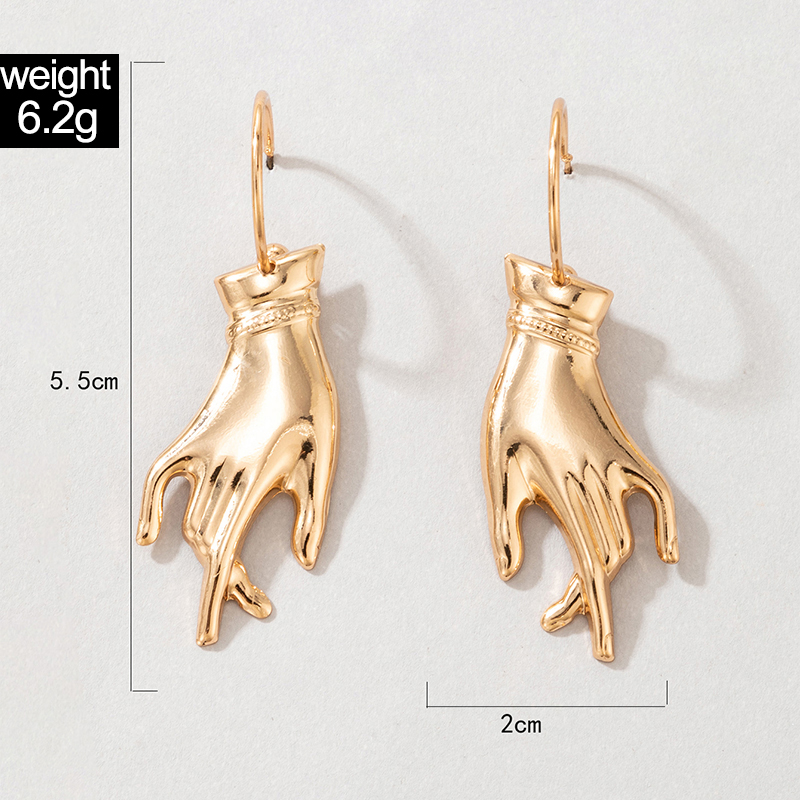 Exaggerated Alloy Women's Leg-shaped Irregular Alloy Earrings display picture 6