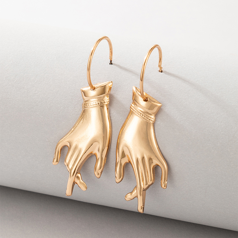 Exaggerated Alloy Women's Leg-shaped Irregular Alloy Earrings display picture 8